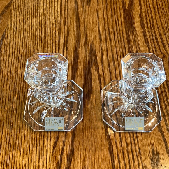 NIB! Mikasa short candlesticks - Picture 2 of 3